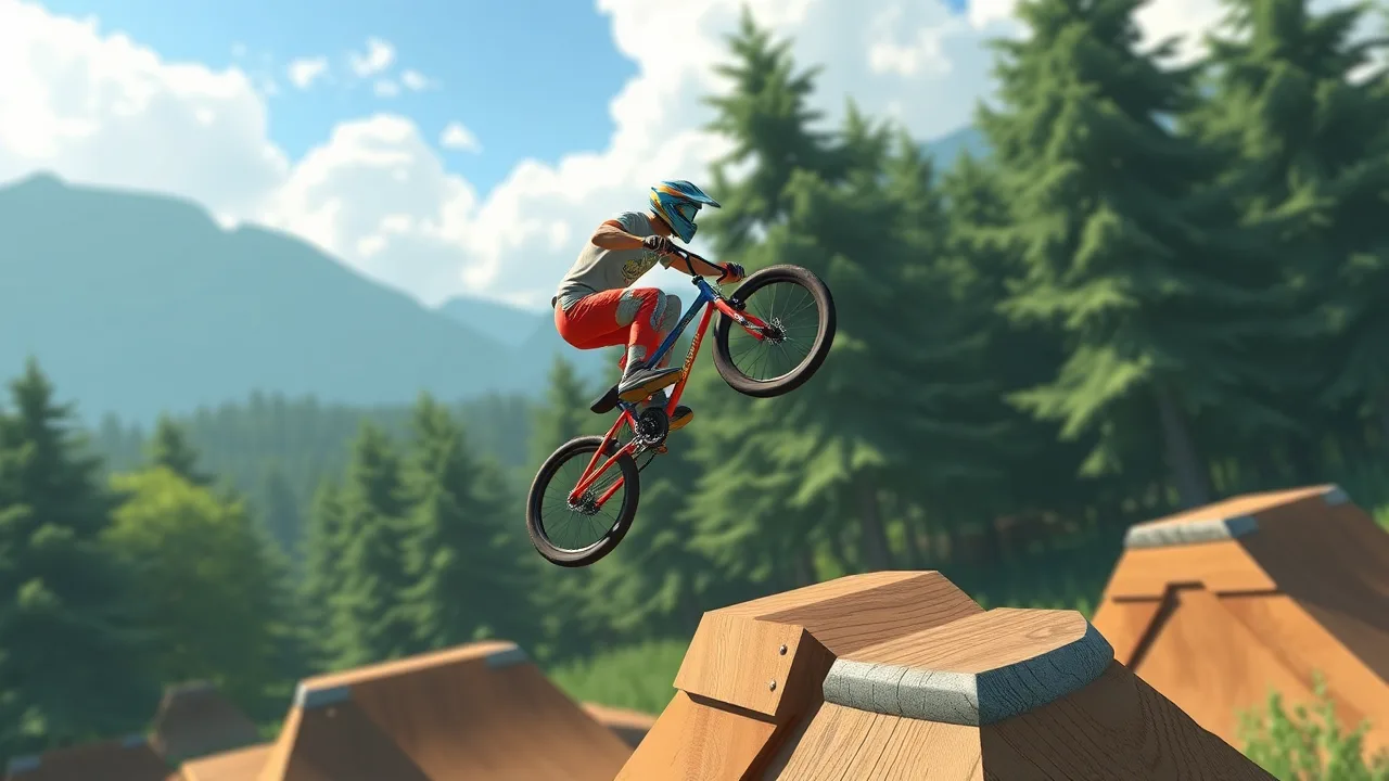Thrilling Stunts in poki bmx game image