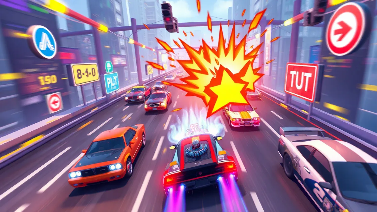 dashy crashy Delivers High-Speed Arcade Chaos image