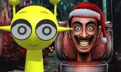 Sprunki in Backrooms Christmas Skibidi Terrors image