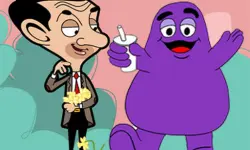 When Mr Bean meet Grimace image