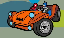Superhero Cars Coloring Book image