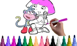 Dora Coloring Fun Time