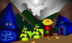 Blue house bird escape image