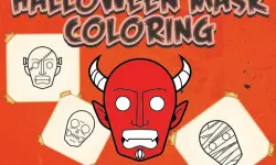 Halloween Mask Coloring Book image