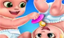 Baby Twins Caring Day image