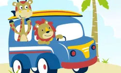 Cute Animals With Cars Difference image