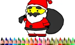 BTS Santa Claus Coloring image
