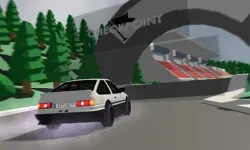 Low poly car racing image