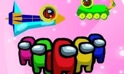 Among Us Space Colorfull - Pin Pull Game