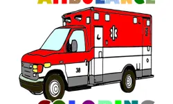 Ambulance Trucks Coloring Pages