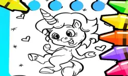 Magical Unicorn Coloring Pages image